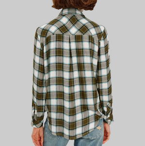 Rails Hunter Button Down Shirt-Olive Stone Blue