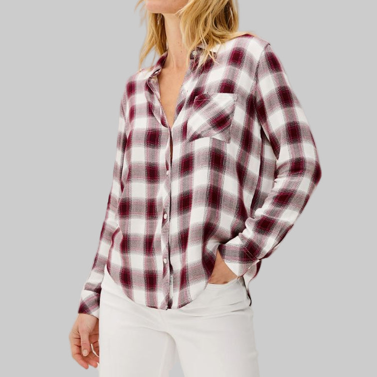 Rails Hunter Button Down Shirt-Rasberry Wine