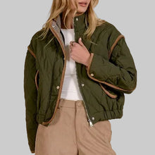Load image into Gallery viewer, Elan Curdoroy Trim Jacket-Olive
