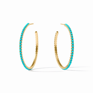 Julie Vos Juliet Hoop-Turquoise Blue-Large