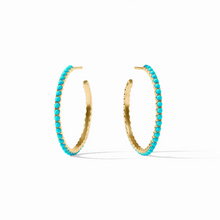 Load image into Gallery viewer, Julie Vos Juliet Hoop-Turquoise Blue-Medium
