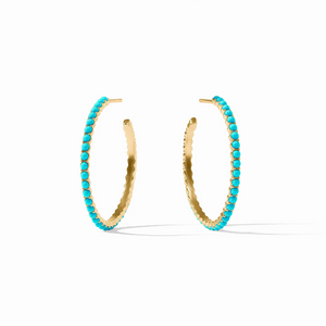 Julie Vos Juliet Hoop-Turquoise Blue-Medium