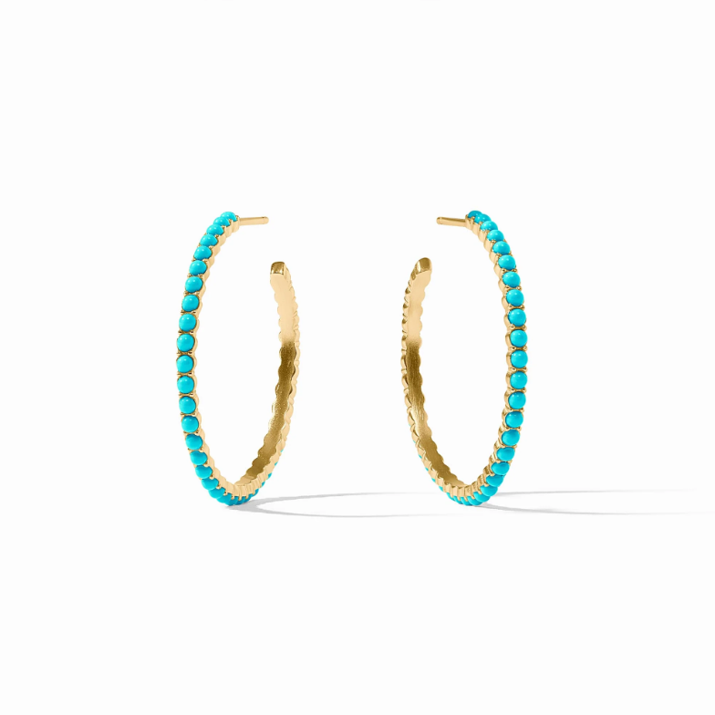 Julie Vos Juliet Hoop-Turquoise Blue-Medium