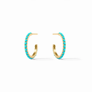 Julie Vos Juliet Hoop-Turquoise Blue-Small