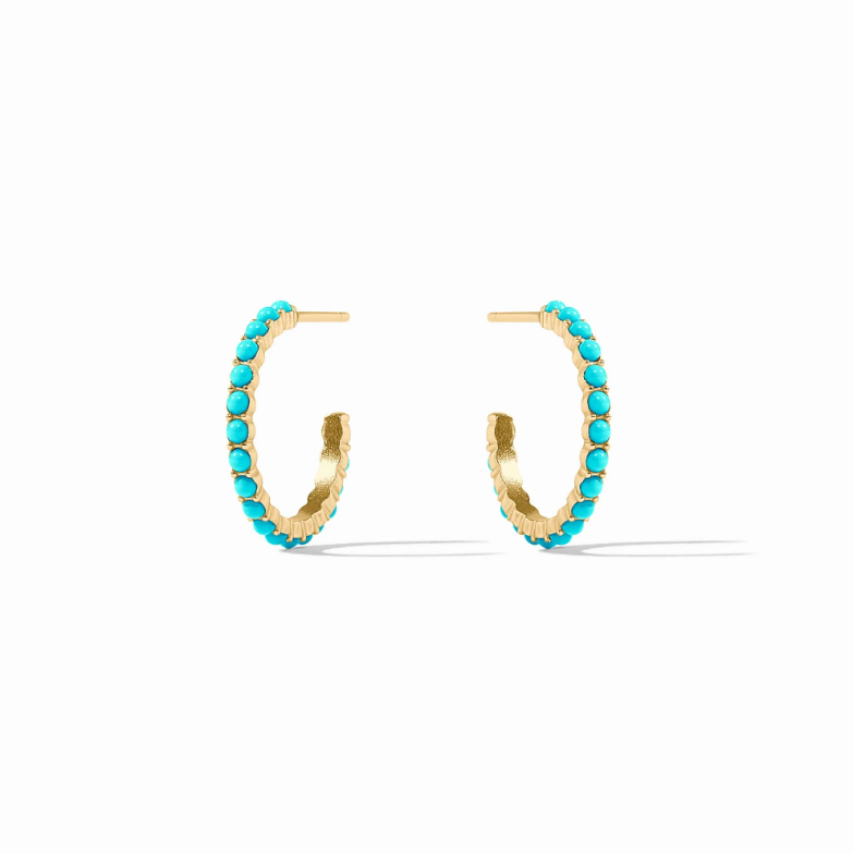 Julie Vos Juliet Hoop-Turquoise Blue-Small