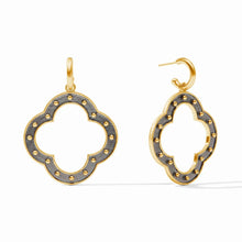 Load image into Gallery viewer, Julie Vos SoHo Statement Hoop &amp; Charm Earring-Mixed Metal
