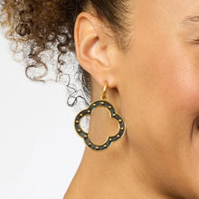 Load image into Gallery viewer, Julie Vos SoHo Statement Hoop &amp; Charm Earring-Mixed Metal
