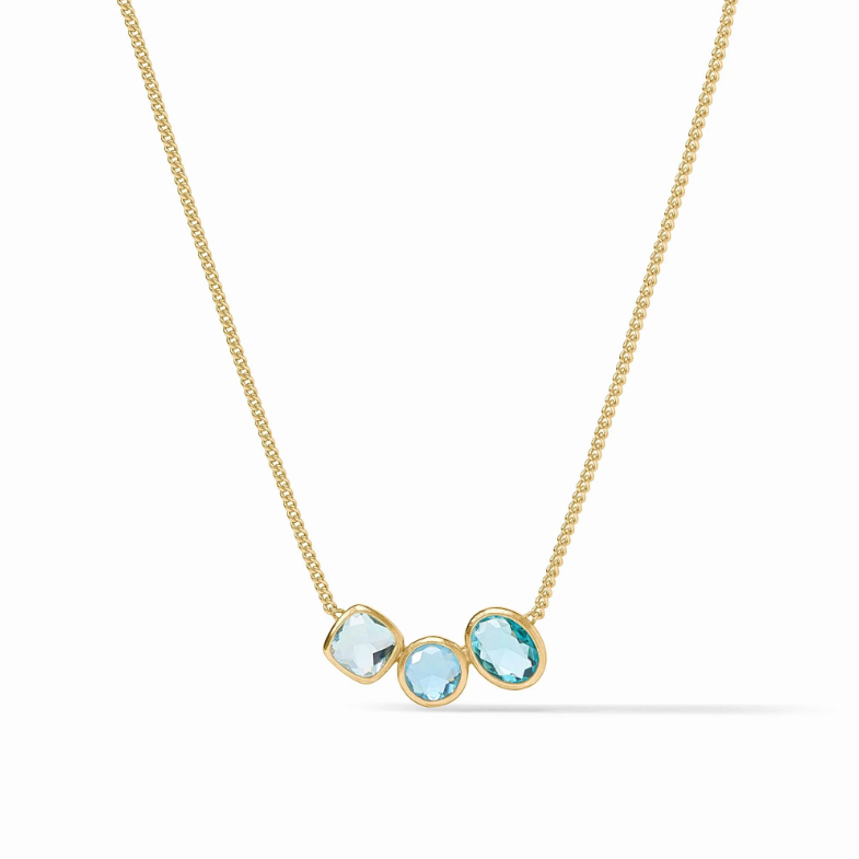 Julie Vos Kaleidoscope Delicate Necklace-Bahamian Blue