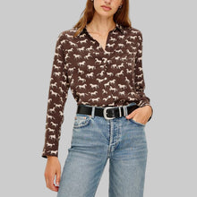 Load image into Gallery viewer, Rails Kate Shirt-Ivory Horses
