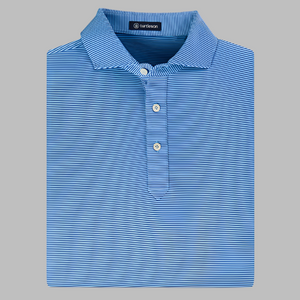 Turtleson Kershaw Stripe Performance Polo-Ciel/Marine