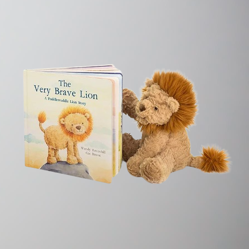 Jellycat Fuddlewuddle Lion and Very Brave Lion Book
