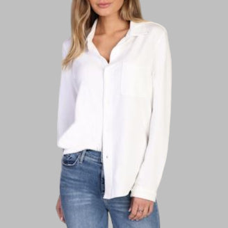 Dylan Cali Fleece Logan Shirt-White