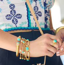 Load image into Gallery viewer, Julie Vos Luna Demi Cuff-Turquoise Blue

