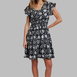 Dylan Magnolia Day Dress-Black