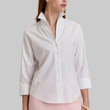 Load image into Gallery viewer, Hinson Wu Martha 3/4 Sleeve-White
