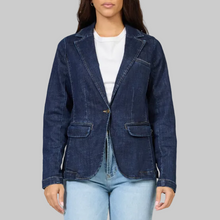 Load image into Gallery viewer, Dear John Minah Denim Blazer-Naval Academy

