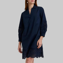 Load image into Gallery viewer, Hinson Wu Mona Bracelet Sleeve Dress-Navy
