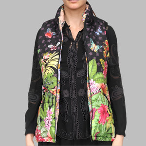 Johnny Was Reversible Puffer Vest-Amorina