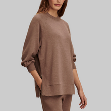 Load image into Gallery viewer, Varley Nicole Boyfriend Sweat- Deep Taupe Marl Fleck
