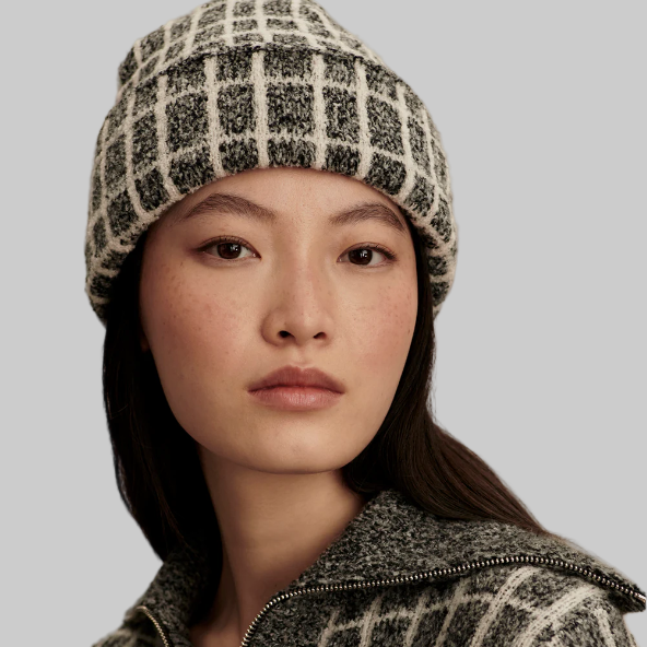 Varley Noel Knit Beanie- Charcoal Marl
