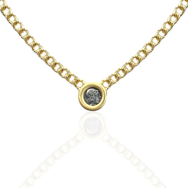 Tat2 Designs Olena Coin Necklace-Gold