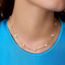 Load image into Gallery viewer, Julie Vos Gold Windsor Delicate Station Necklace-Pave Cubic Zirconia
