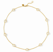 Load image into Gallery viewer, Julie Vos Gold Windsor Delicate Station Necklace-Pave Cubic Zirconia
