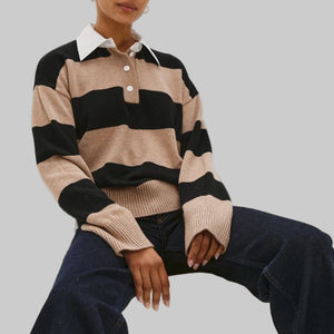Rails Paxton Sweater-Oatmeal Black