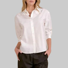 Load image into Gallery viewer, Elan Open Back Blouse-White
