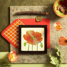 Load image into Gallery viewer, Niquea.D Blank Card- Embroidered Poppy
