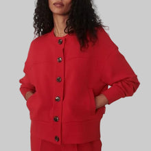 Load image into Gallery viewer, Varley Olwen Button Front Sweat- Red Marl
