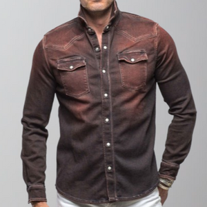 Teleria Zed Western Snap Shirt-Roper-Rusty Ruggine