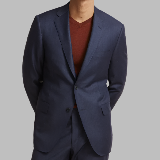 Samuelsohn Sharkskin Suit-Navy Blue