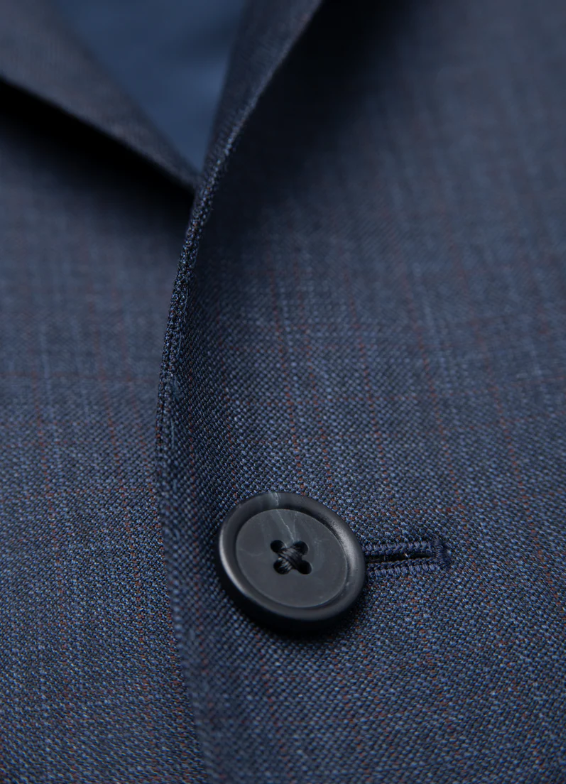 Samuelsohn Sharkskin Suit-Navy Blue