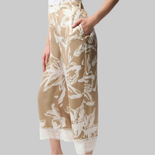 Load image into Gallery viewer, Joseph Ribkoff Satin Floral Pull On Culotte Pant-Beige/Vanilla
