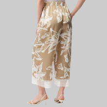Load image into Gallery viewer, Joseph Ribkoff Satin Floral Pull On Culotte Pant-Beige/Vanilla
