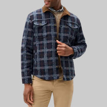 Load image into Gallery viewer, Johnnie-O Sherpa Lined Shacket - Navy
