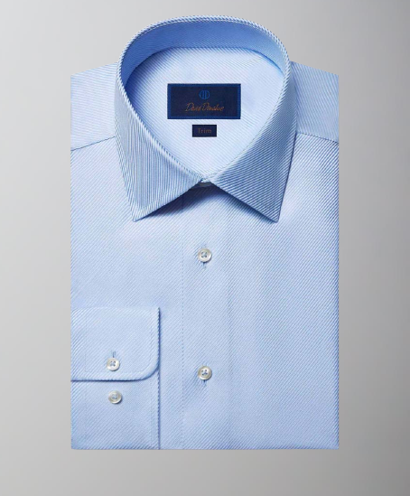 royal oxford dress shirt David Donahue Dress Shirt-Trim Fit-Royal Oxford Sky – J.T. Clothiers