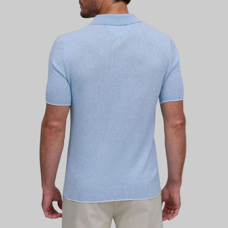 Raffi Honeycomb Polo- Sky
