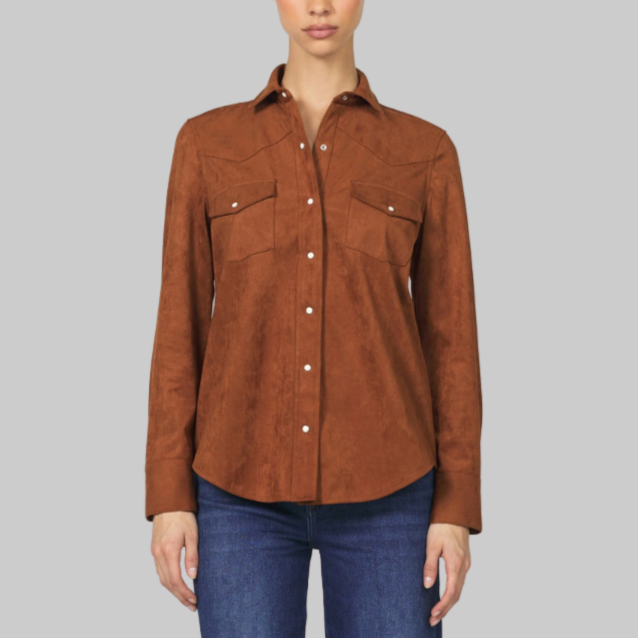 Dear John Star Shirt-Chocolate