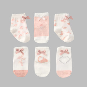 Elegant Baby Swan Lake Socks-6 pack