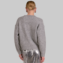 Load image into Gallery viewer, Elan Sequin Bow Sweater-Grey
