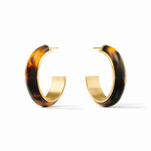 Julie Vos Carnaby Hoop-Medium-Tortoiseshell