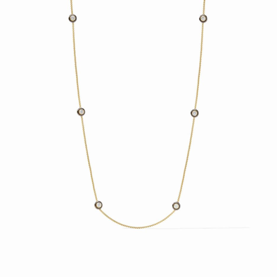 Julie Vos Tribeca Station Necklace-Cubic Zirconia