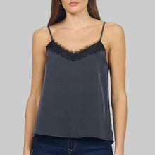 Load image into Gallery viewer, Dear John Alexandria Lace Silky Tank- Turbulence
