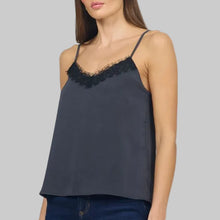 Load image into Gallery viewer, Dear John Alexandria Lace Silky Tank- Turbulence
