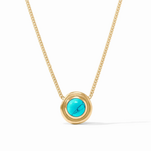 Load image into Gallery viewer, Julie Vos Wave Stone Delicate Necklace-Turquoise Blue

