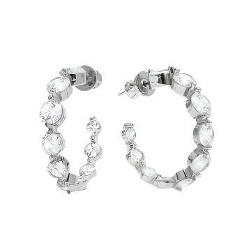 Melinda Maria She's an Icon Hoops 1'-Silver/White Diamondettes