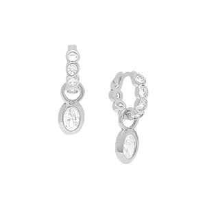 Melinda Maria She's a Boss Huggies-Silver/White Diamondettes