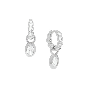 Melinda Maria She's a Boss Huggies-Silver/White Diamondettes